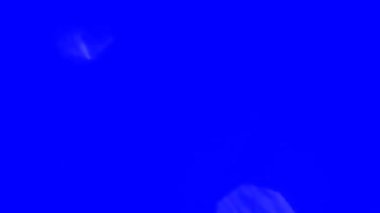 Kristal Saray Mavi Kibrit Ekran Arkaplanı 4K 'da Soyut Taşıyor. Kristal Işık Değişimi Alfa Kanalı.