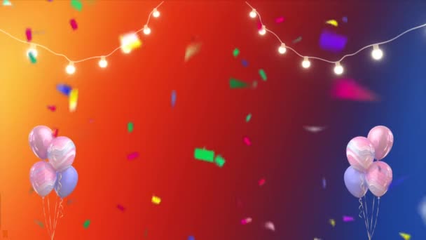 Gelukkige Verjaardag Begroeten Video Animatie Achtergrond Abstract Naadloze Happy Birthday — Stockvideo