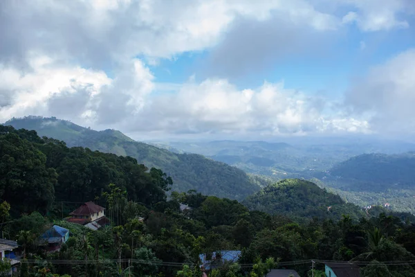 Munnar City Und Mountanin View Teeplantagen Beste Teepflanzen Munnar Kerala — Stockfoto