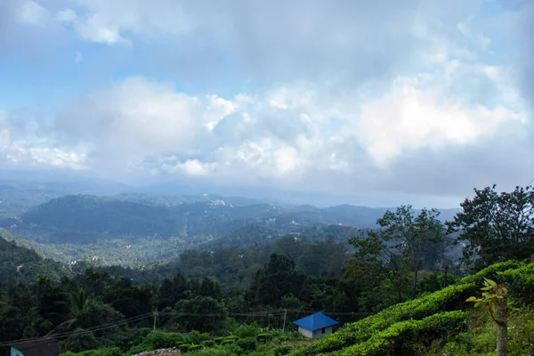 Munnar City Mountanin View Theeplantage Gebied Beste Theeplanten Purba Kerala — Stockfoto