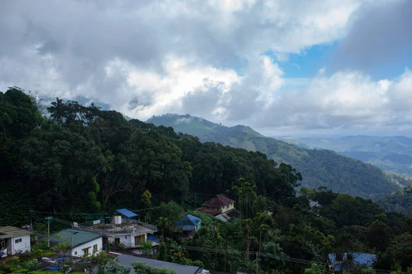 Munnar City Und Mountanin View Teeplantagen Beste Teepflanzen Munnar Kerala — Stockfoto