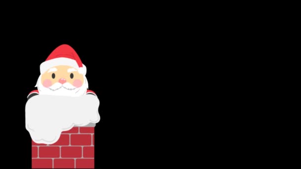 Linda Animación Santa Claus Para Navidad Año Nuevo Saludo Fondo — Vídeos de Stock