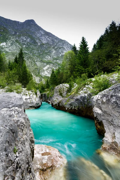 Piscina a Great Soca Gorge, Slovenia Immagine Stock