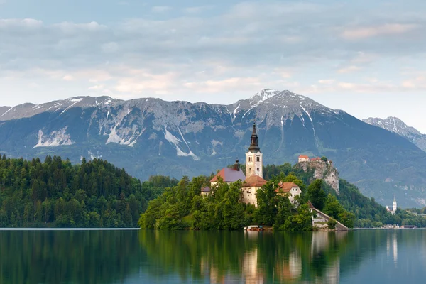 Vista sul lago di Bled, Slovenia Immagini Stock Royalty Free