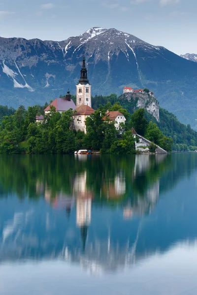 Vista sul lago di Bled, Slovenia Immagine Stock