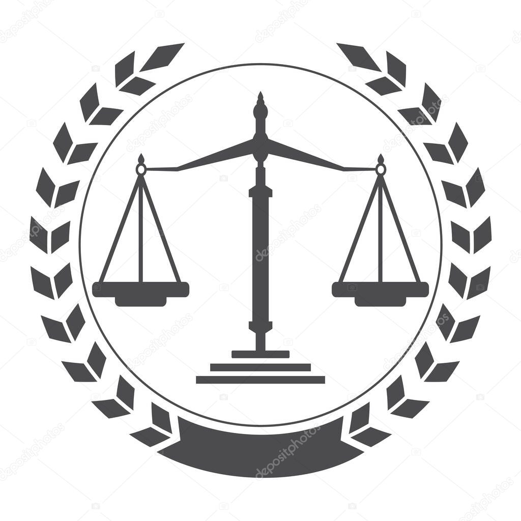 Law Balance And Attorney Monogram Logo Design. Law Firm And Office Vector Logo Design.