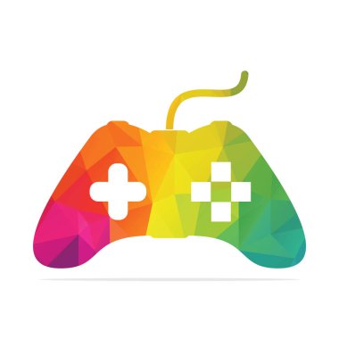 Oyun kumandası ya da cihaz kontrol logosu. Oyun Logosu Tasarımı, Oyun Joystick Simgesi.