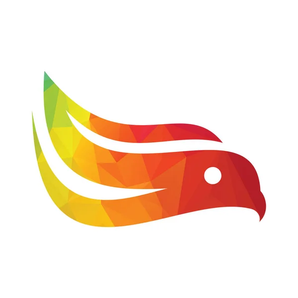 Kartal Başlı Logo Vektör Tasarımı Kuş Vektör Şablonu Tasarımı — Stok Vektör