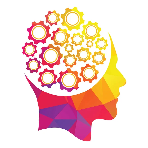 Технология Человеческая Голова Цифровая Форма Человеческого Мозга Гениальной Идеей Инновации — стоковый вектор