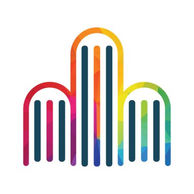 Farklı Biçim Şablonu Kitapları. Kütüphane Logosu Tasarımı.