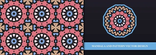 Ethnic Mandala Colorful Ornament Beautiful Seamless Pattern Ethnic Style Premium — Stock Vector
