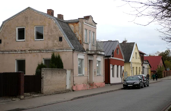 Eine Kleine Stadt Der Mitte Litauens Mit Einem Schönen Alten — Stockfoto