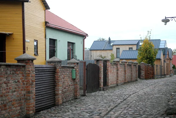 Μια Μικρή Πόλη Στη Μέση Της Λιθουανίας Μια Όμορφη Παλιά — Φωτογραφία Αρχείου