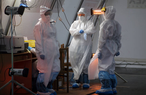 Передвижной ковидный пост, испытательный полигон. Кедайняй