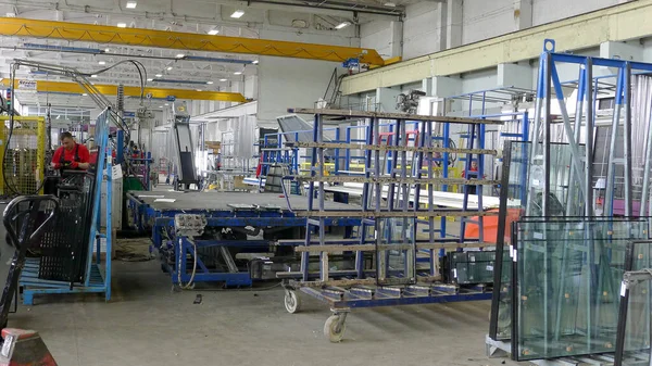 Fabryka Produkująca Nowoczesne Okna Plastikowe Alytus Litwa — Zdjęcie stockowe