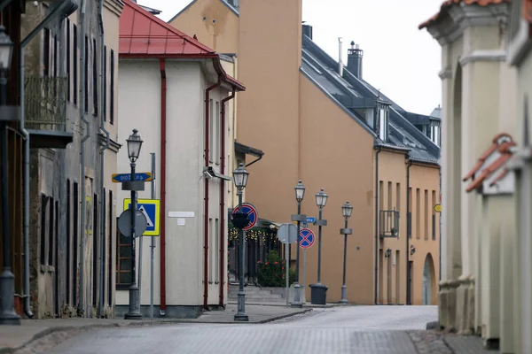 Μια Μικρή Πόλη Στο Κέντρο Της Λιθουανίας Μια Όμορφη Παλιά — Φωτογραφία Αρχείου