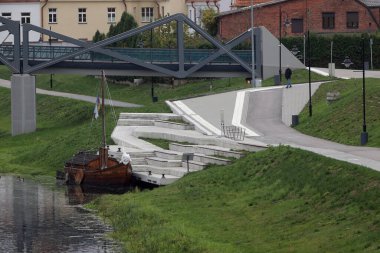 Tahta yaya köprüsü, ahşap yapı, Litvanya, Kedainiai