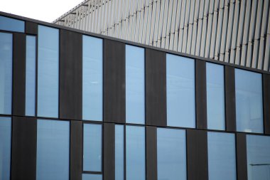 Modern architecture with window glass front. office complex, Kaunas, Lithuania