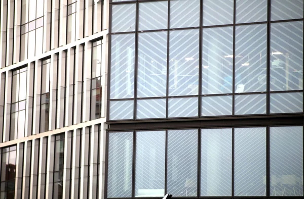 Modern Architecture Window Glass Front Office Complex Kaunas Lithuania — Zdjęcie stockowe