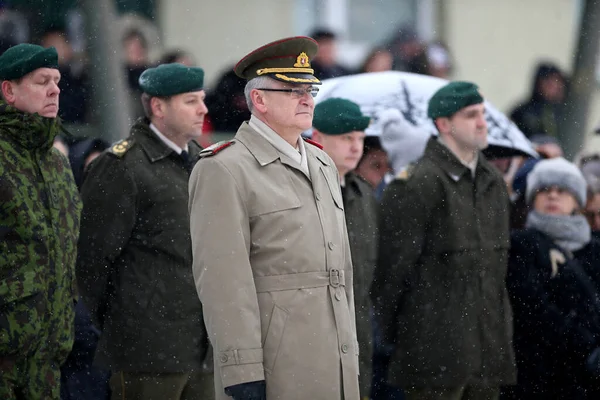 Oath Lithuanian Military Academy Winter Vilnius 2018 — Stock Photo, Image