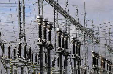 Elektrik enerjisi üretmek için güç istasyonu. Litvanya