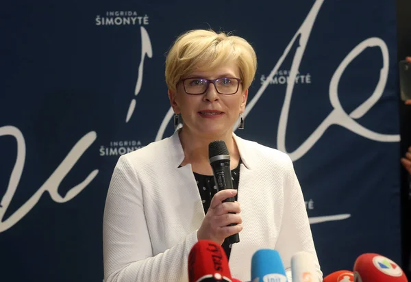 Ingrida Imonyt Een Litouwse Politicus Econoom Huidige Premier Van Litouwen — Stockfoto