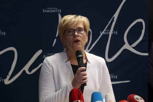 Ingrida Imonyt Een Litouwse Politicus Econoom Huidige Premier Van Litouwen — Stockfoto