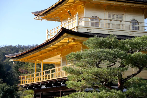 Prachtige Architectuur Kinkakuji Tempel Het Gouden Paviljoen Kyoto Japan 2019 — Stockfoto