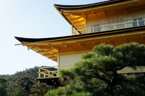 Schöne Architektur Kinkakuji Tempel Der Goldene Pavillon Kyoto Japan 2019 — Stockfoto