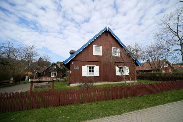 Traditionelle Holzarchitektur Von Nida Neringa Litauen 2021 — Stockfoto