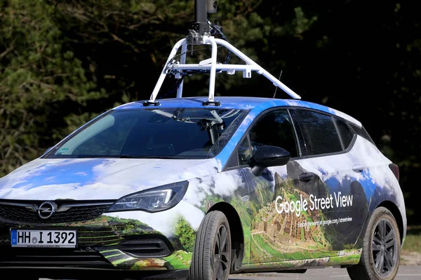 Lituânia Google Street Ver Veículo Dirigindo Através Município Neringa 2021 — Fotografia de Stock