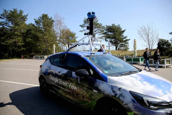 Lituânia Google Street Ver Veículo Dirigindo Através Município Neringa 2021 — Fotografia de Stock