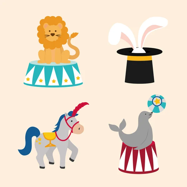 Diseño de iconos de circo — Vector de stock