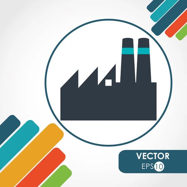 Desenho de fábrica ou indústria — Vetor de Stock