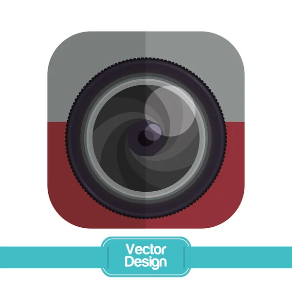 Icona della fotocamera Design — Vettoriale Stock