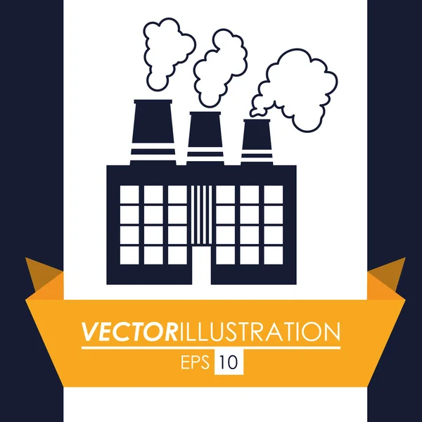 Factory or Industry design — Stock Vector
