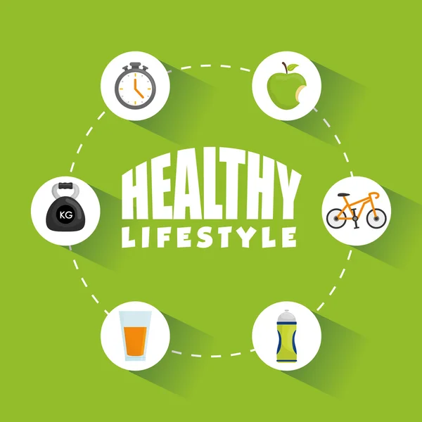 Healthy lifestyle design — Stock Vector