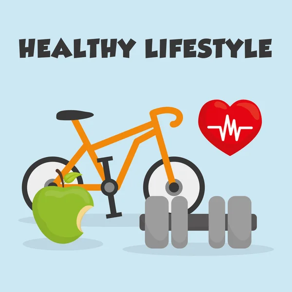 Healthy lifestyle design — Stock Vector