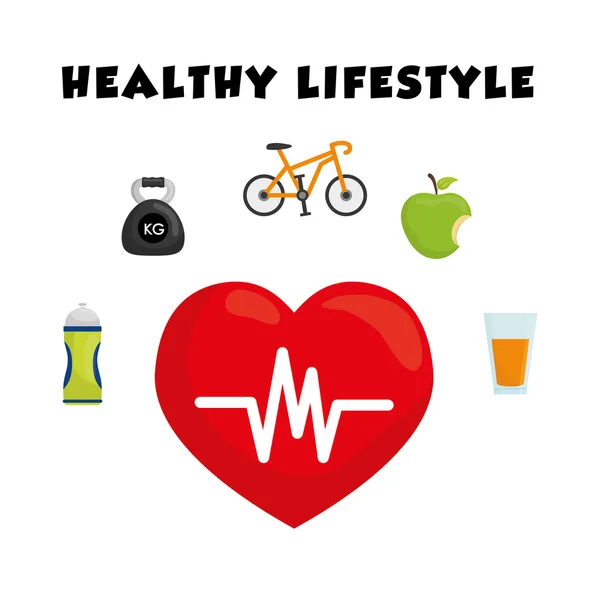 Υγιεινός σχεδιασμός τρόπου ζωής — Διανυσματικό Αρχείο