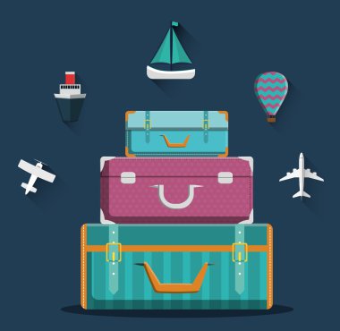 Seyahat simgeleri tasarım