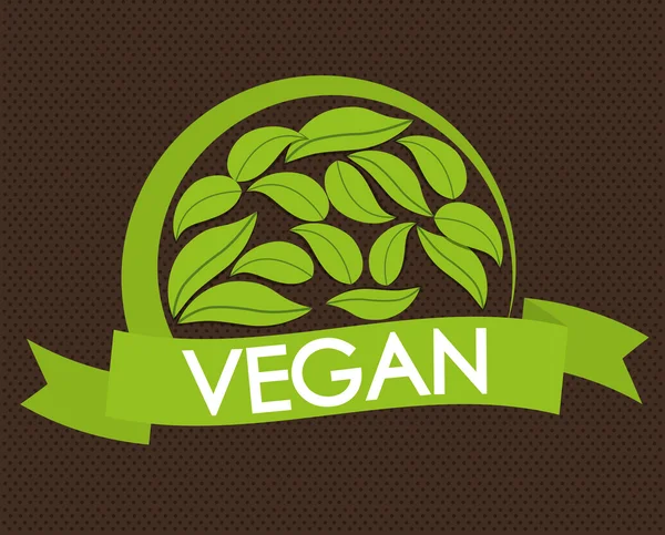 Diseño de icono vegano — Archivo Imágenes Vectoriales