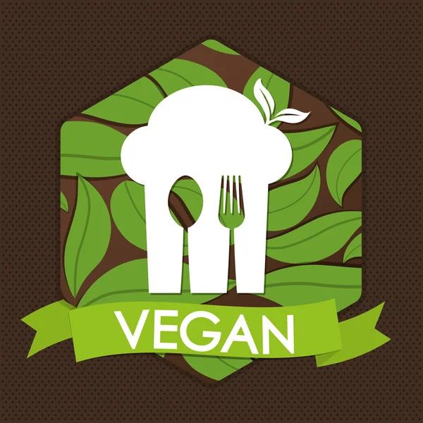 Diseño de icono vegano — Archivo Imágenes Vectoriales