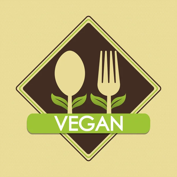 Diseño de icono vegano — Archivo Imágenes Vectoriales