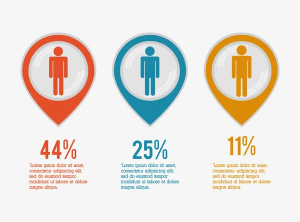 Infographic lidé designu — Stockový vektor