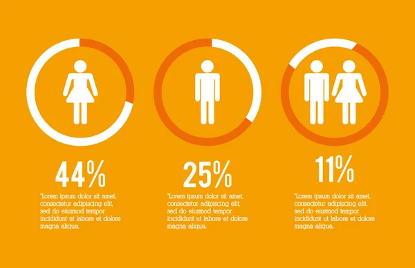 Infografik Menschen gestalten — Stockvektor