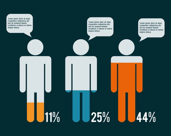 Design de pessoas infográficas — Vetor de Stock