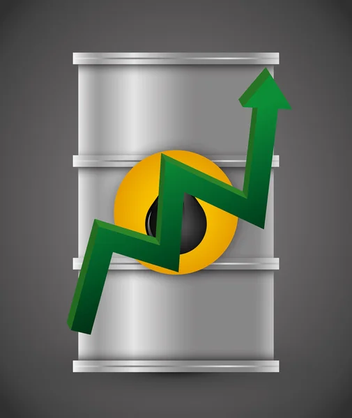 Projeto de preço do petróleo — Vetor de Stock