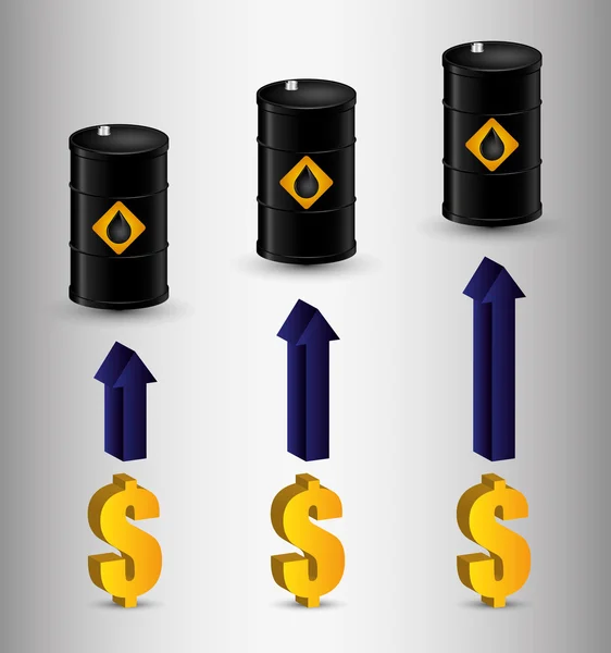 Projeto de preço do petróleo — Vetor de Stock