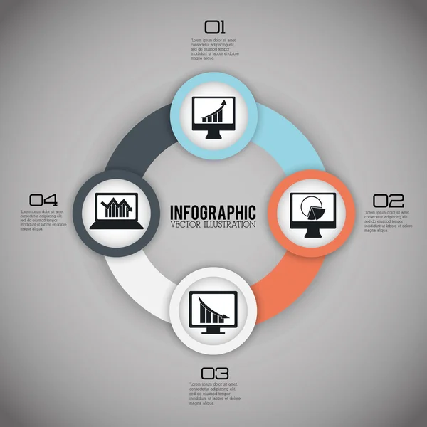 Design de ícone infográfico — Vetor de Stock