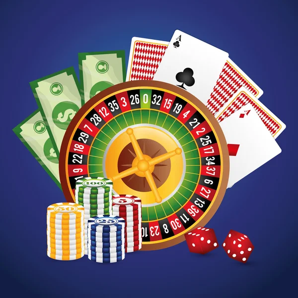 Ανετο εικονίδιο καζίνο — Διανυσματικό Αρχείο